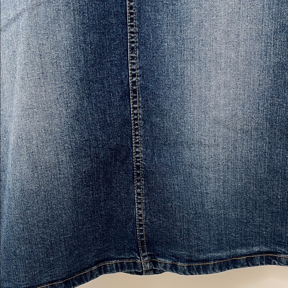 90s Y2k Retro Saint Tropez West Maxi Denim Skirt - Size 8 - Picture 10 of 16